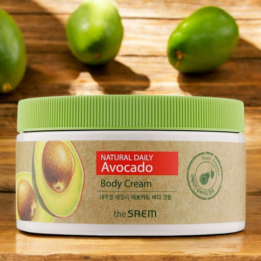 SAEM Natural Avocado Body Cream Avocado Pflege - 300 ML Avocado-Extrakt