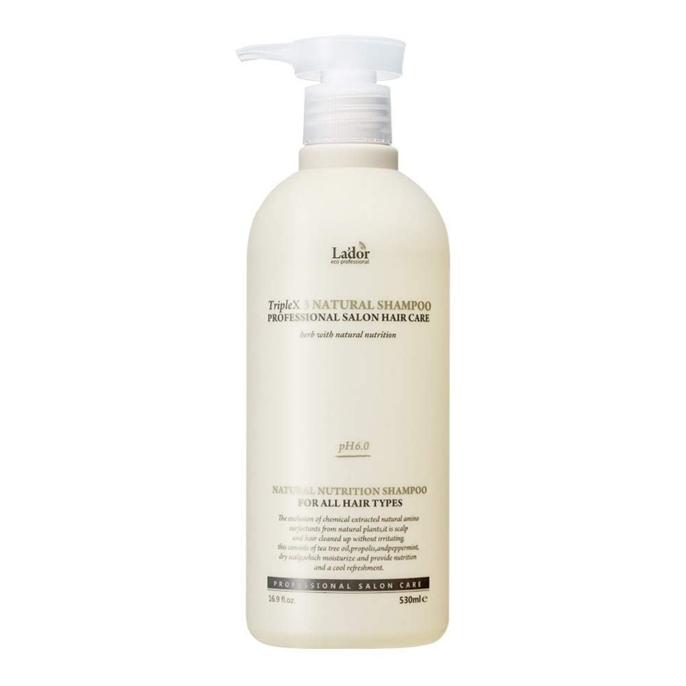 LADOR TripleX3 Natural Shampoo - Kapazität 530 Ml, Frei Von Chemikalien