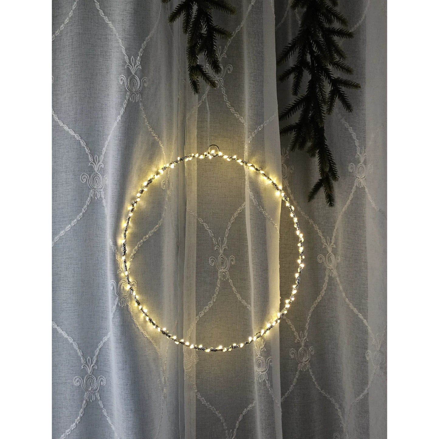 LuminaLED Kranz Batteriebetrieben Mit Timer - 120 LED, 30 Cm Warmweiß