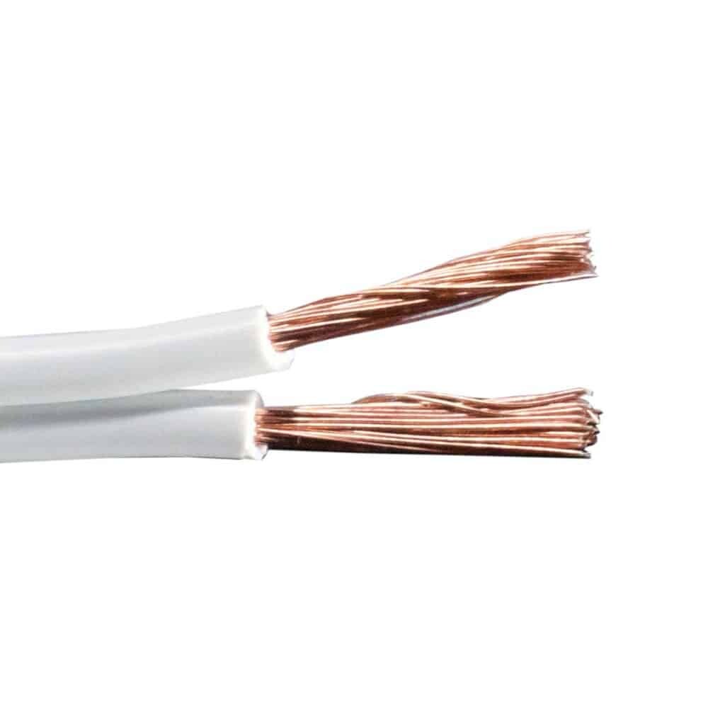 Lautsprecherkabel Weiß 2×2,5mm² / Meterware