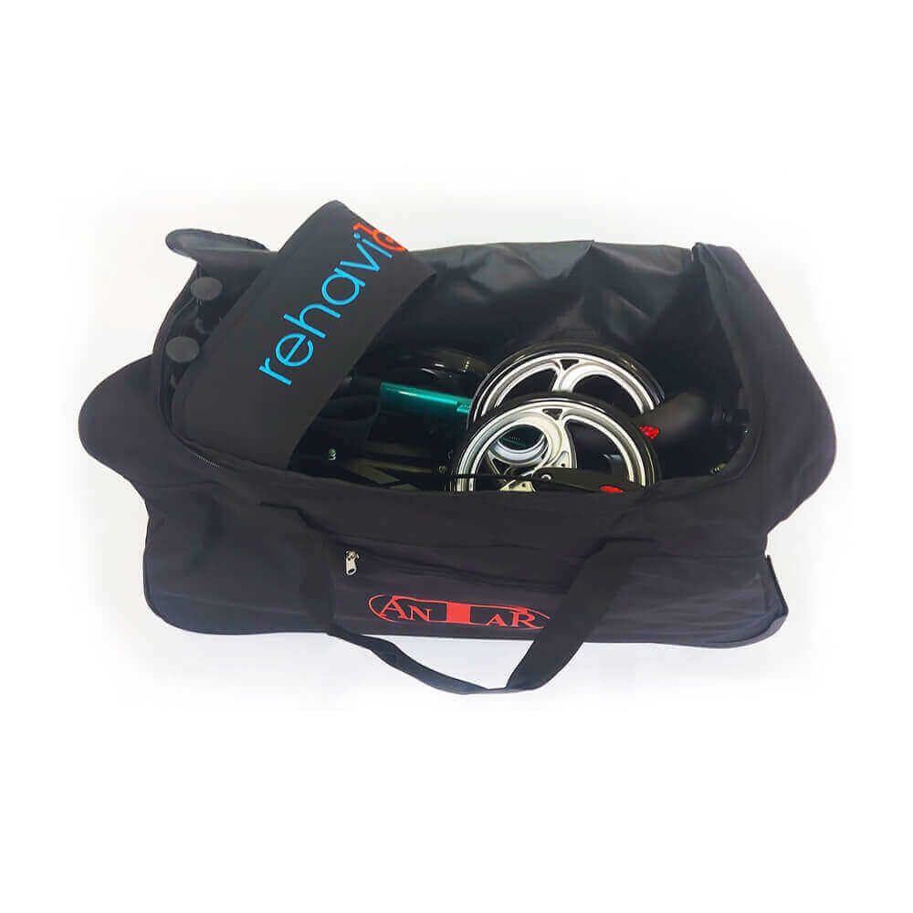 Leichtgewicht Reiserollator Grün – 3-fach faltbar, nur 7,2 kg, bis 136 kg