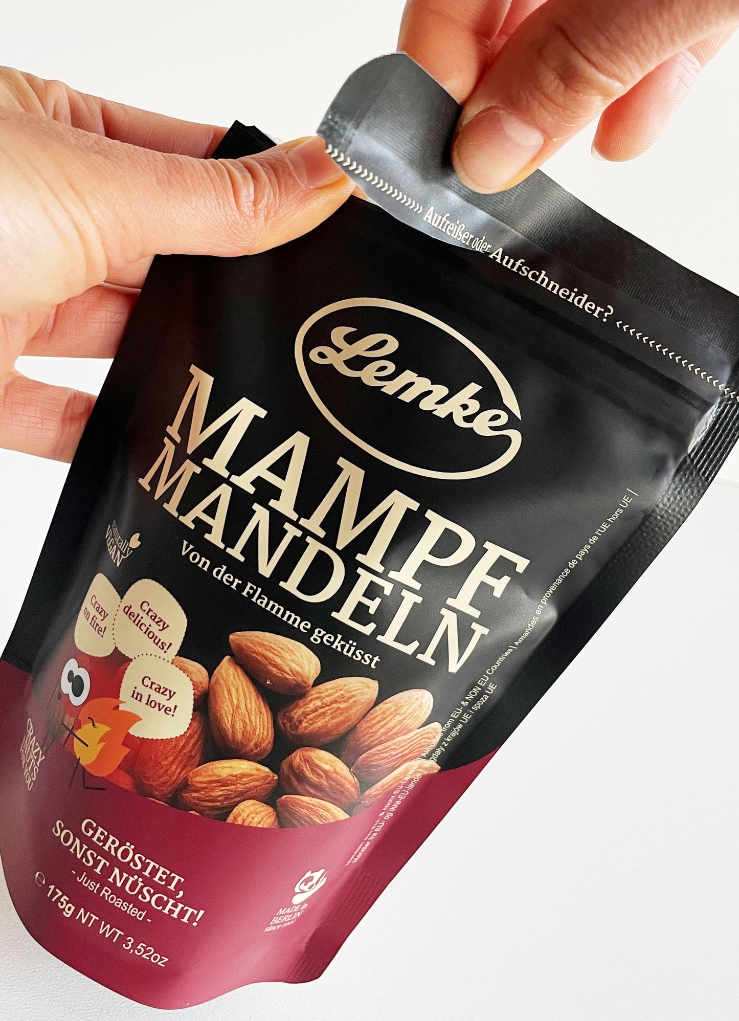 Migdale Lemke Munch la flacără deschisă - Capacitate 200 g, Performanță deschisă, Dimensiune compactă