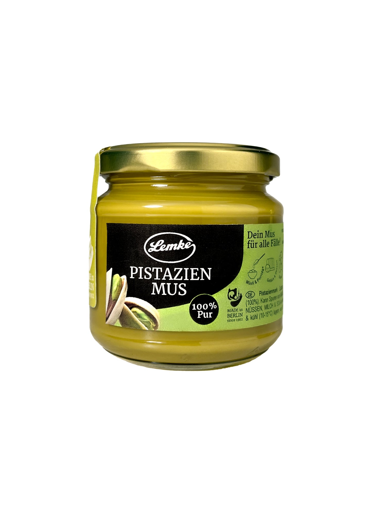 Unt de fistic Lemke, extra cremos, textură catifelată, proaspătă - 180g, vegan, fără zahăr