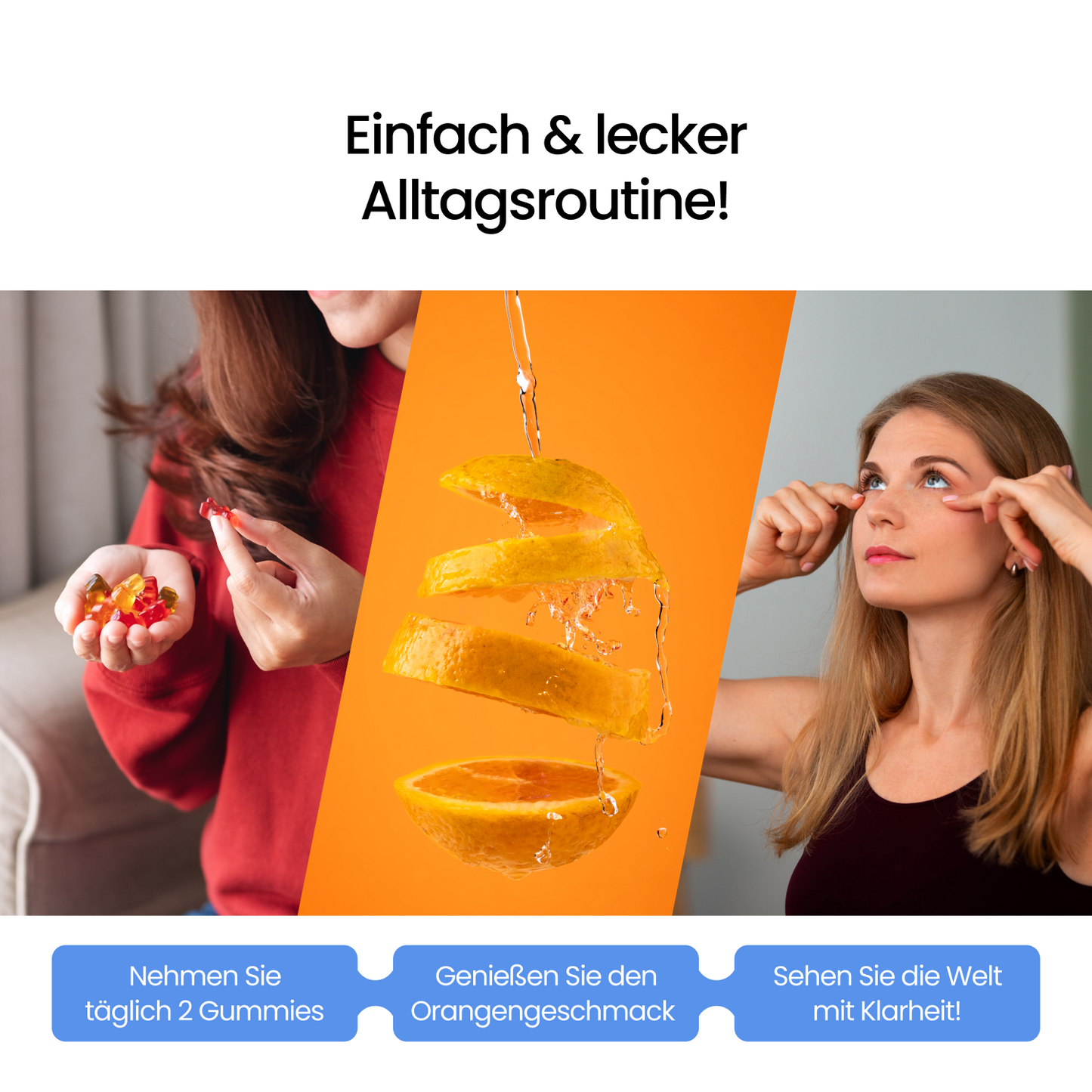 LuteinGlo Gummis Augenpflege - 5 Mg Lutein, Beta-Carotin 39 Mcg, Vegan