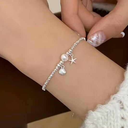 Meeresliebe Armband Verstellbares - Material 925er Sterling-Silber Länge 15–19 Cm