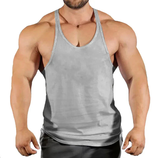 Men gym stringer tank – muscle workout vest for fitness