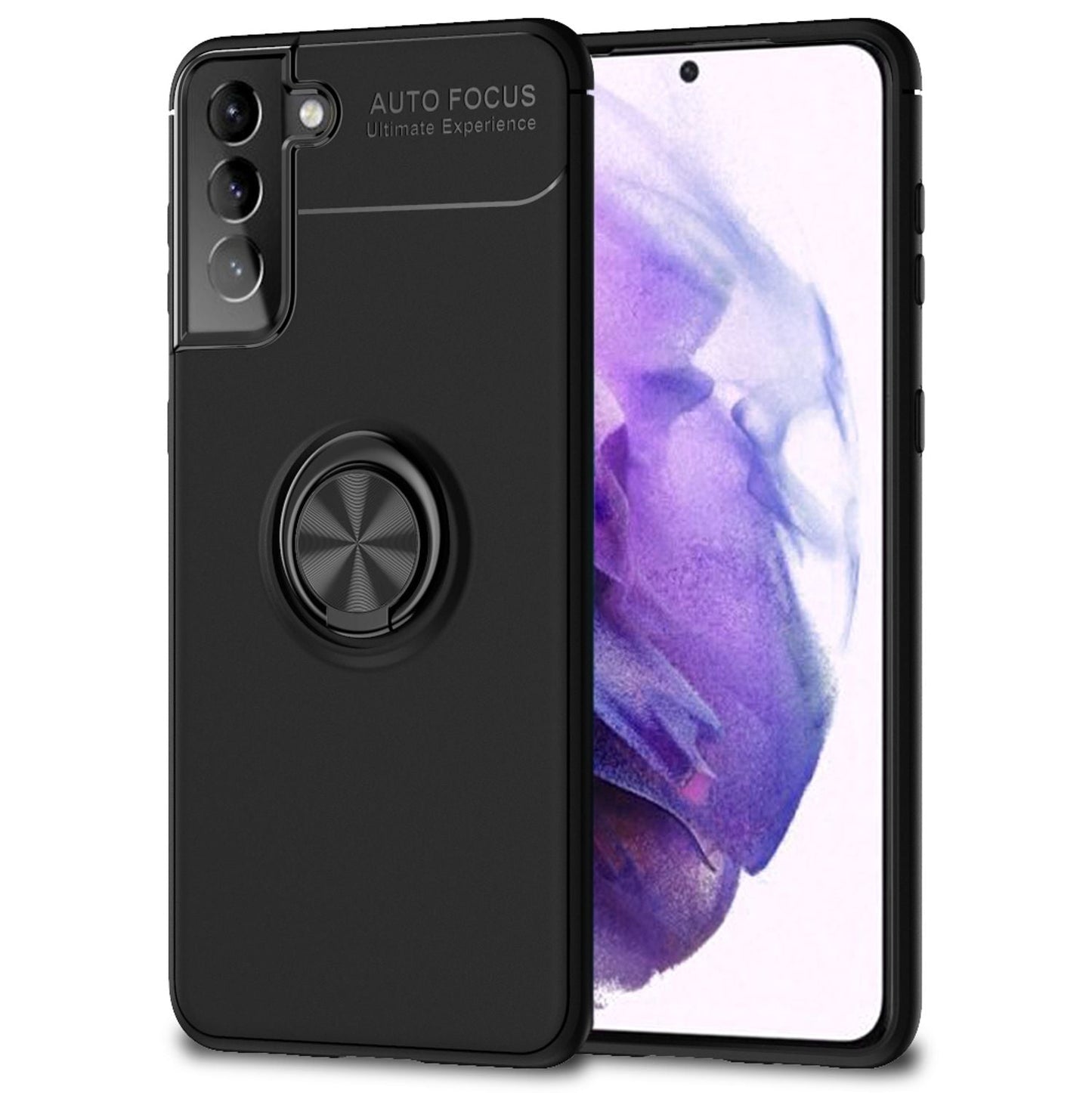 NALIA Ring Handy Hülle für Samsung Galaxy S21 Plus, Schutz Case Tasche Bumper