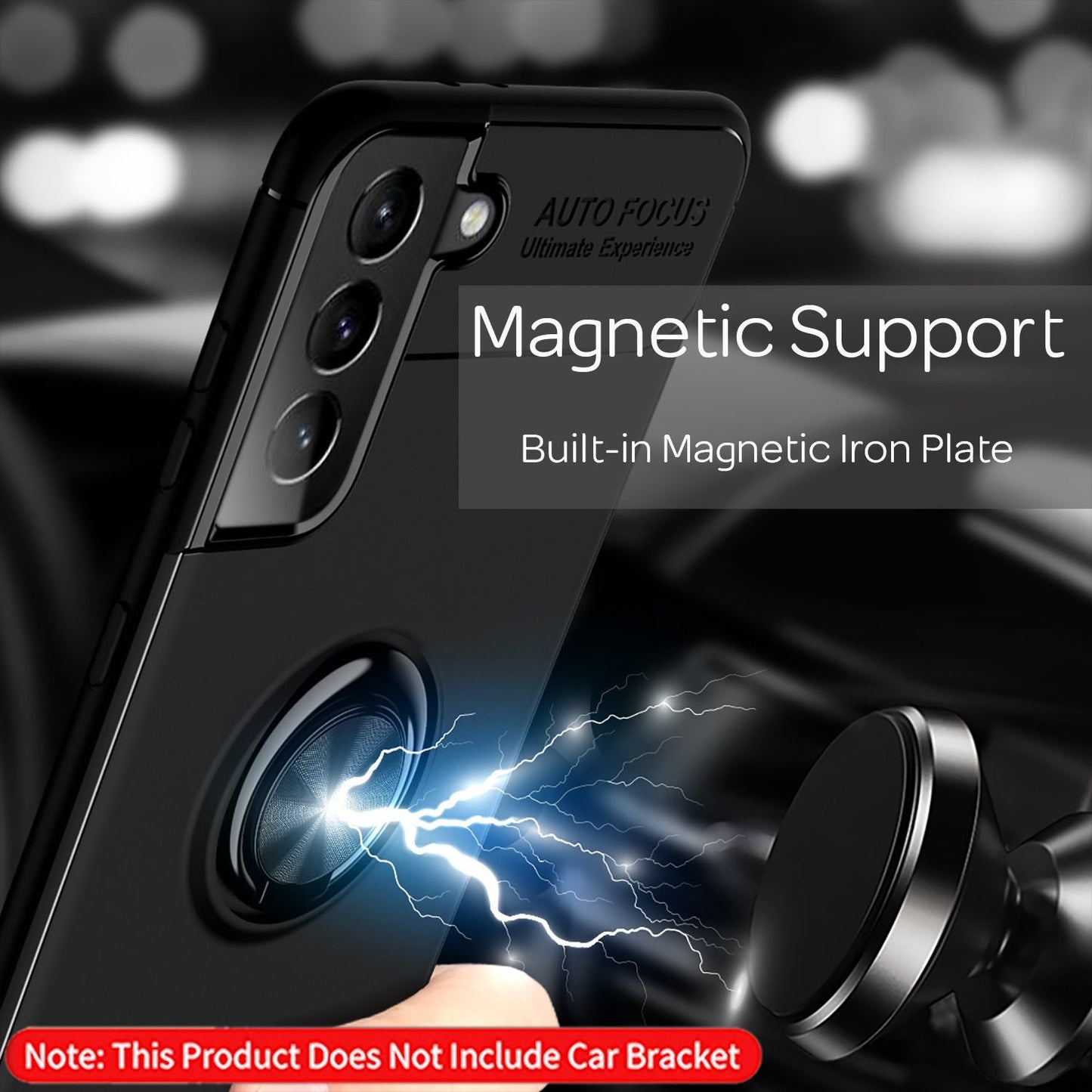 NALIA Ring Handy Hülle für Samsung Galaxy S21 Plus, Schutz Case Tasche Bumper