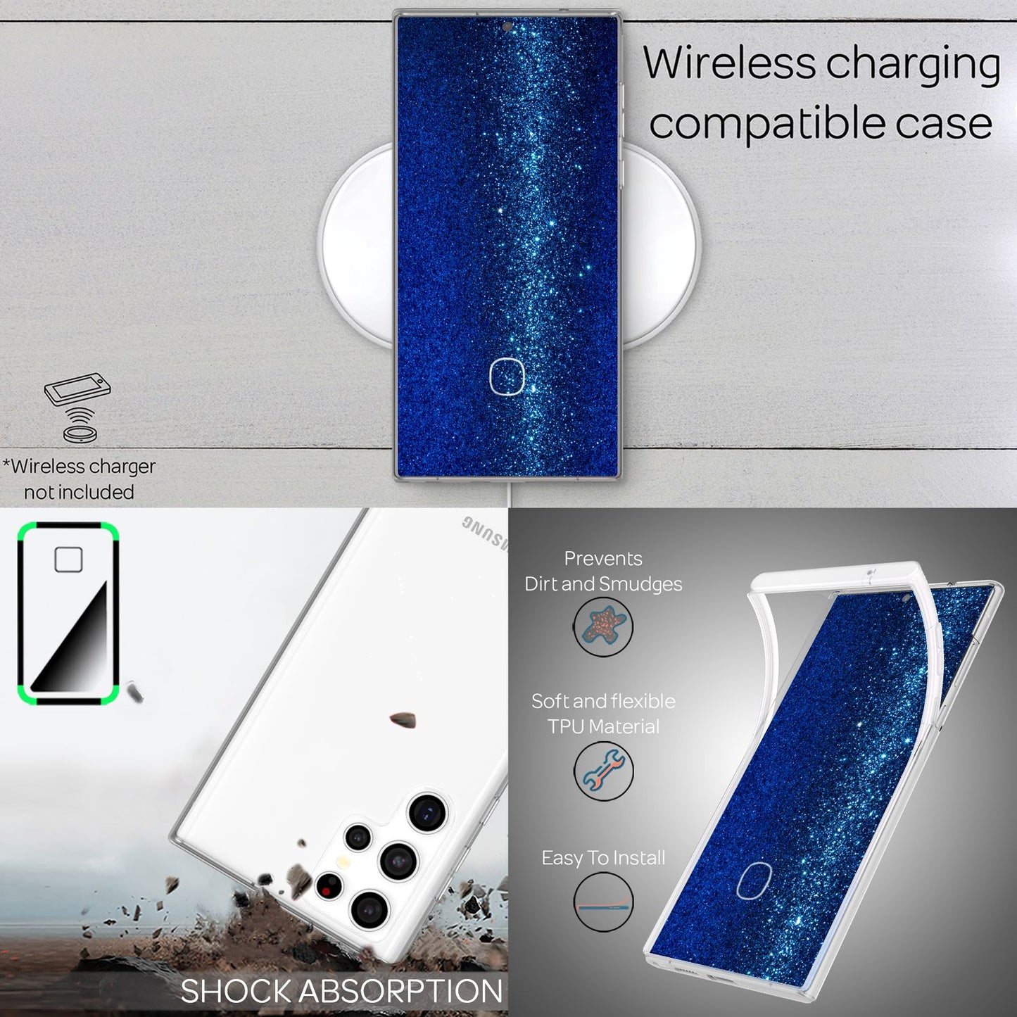 Klar Hülle Für Samsung Galaxy S22 Ultra - 360° Handy Schutz Hard Case Smartphone