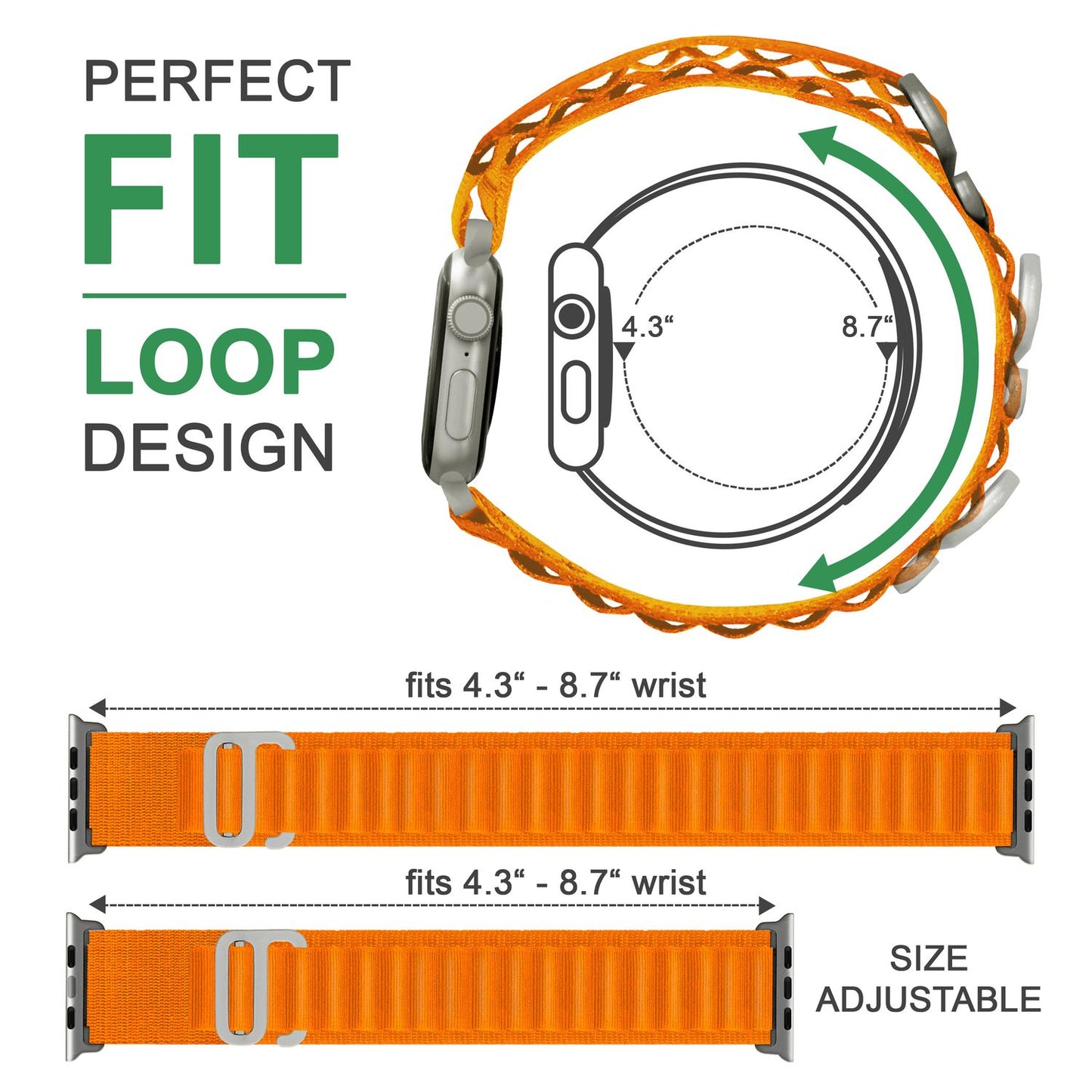 Brățară NALIA Vigora din nailon - cârlig din titan, mărime 42-49 mm, nailon