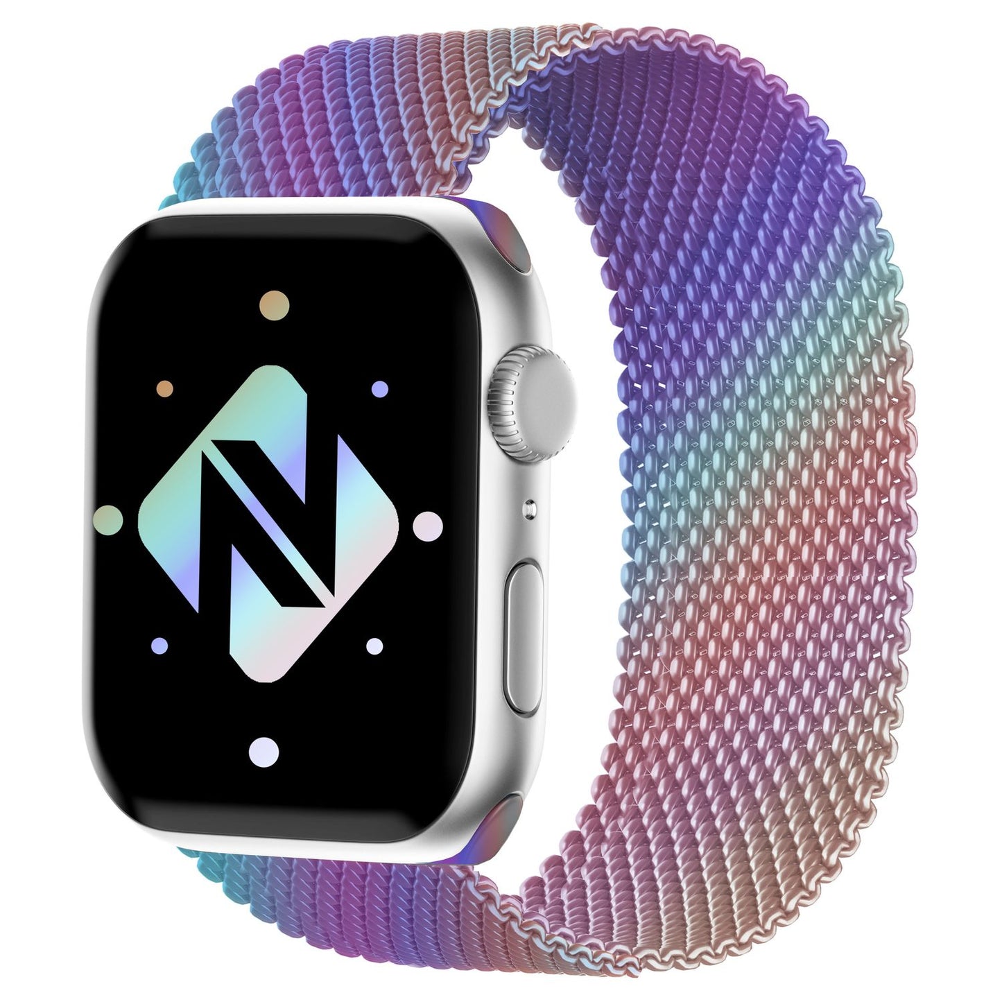 Brățară metalică NALIA Berlin Milanese - Compatibilă cu Apple Watch SE până la seria 8, 38-41 mm, din oțel inoxidabil