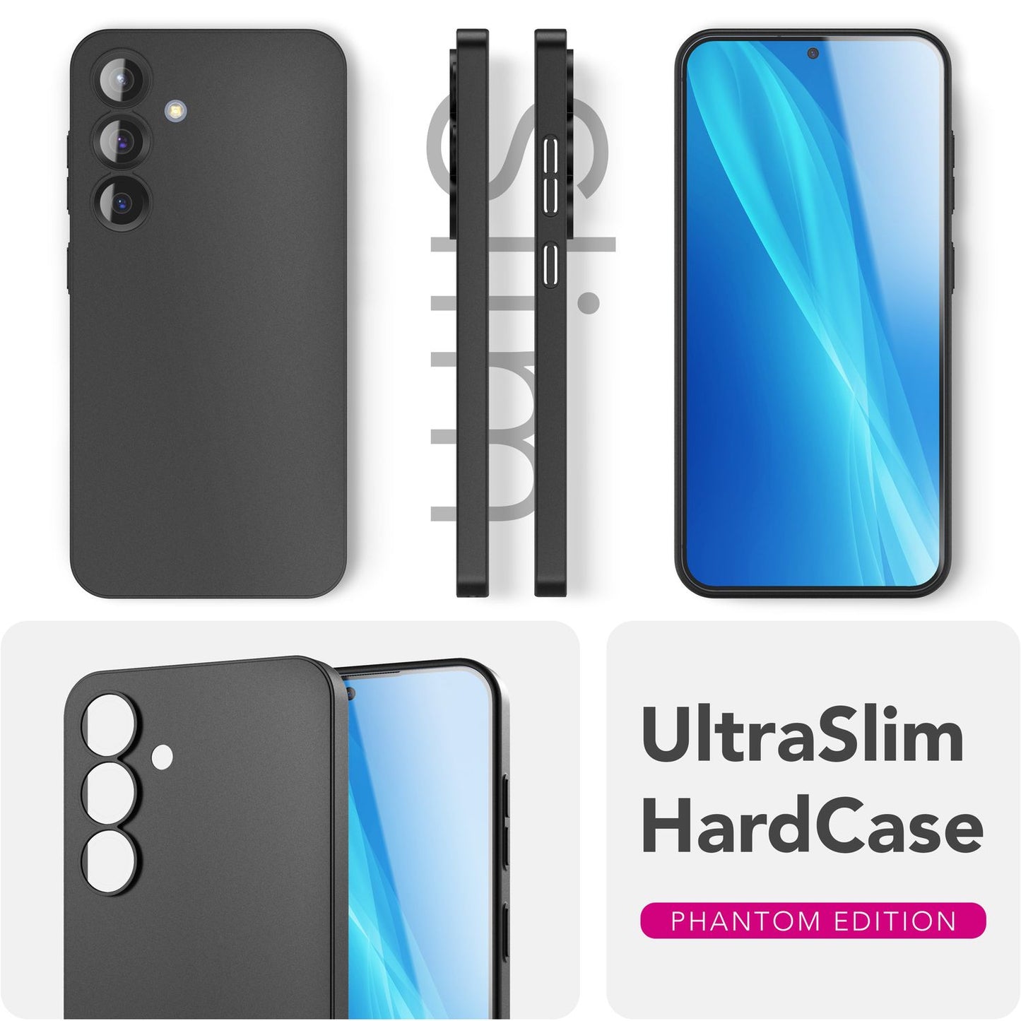 NALIA Phantom für Samsung Galaxy S25 Hülle, Extrem Dünnes 0,3mm Hardcase, Mattierte Schutzhülle, Fingerabdruck-Resistent, Minimalistisch, Federleichte Handyhülle