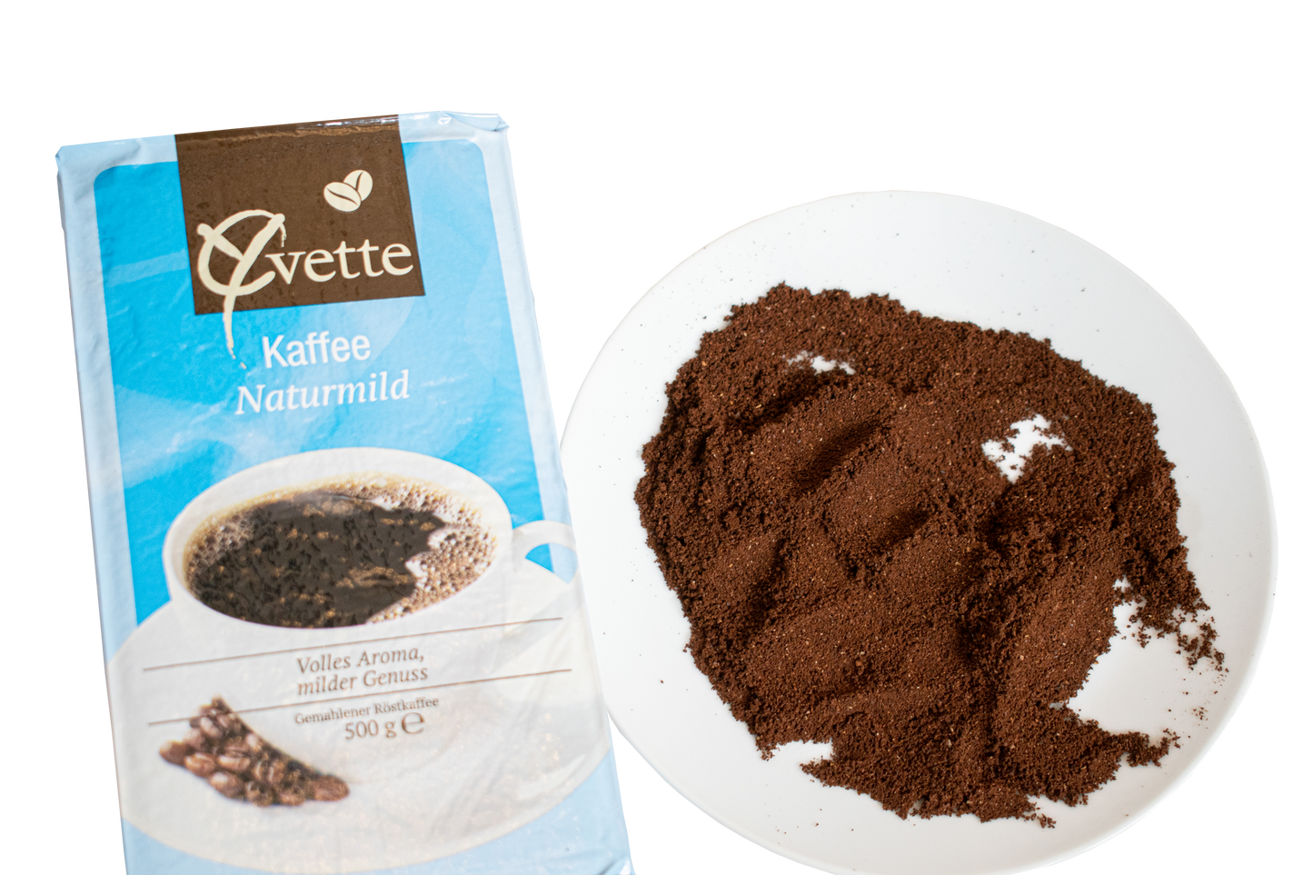 Yvette Kaffee Filterkaffee Naturmild Frisch - 500 g Gemahlener Kaffee Vakuumverpackt
