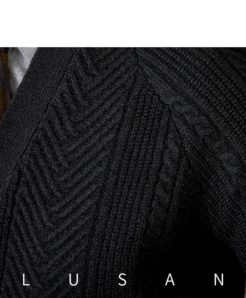 Heritage Vintage Wollcardigan V-Ausschnitt - Slim, Warm LXL