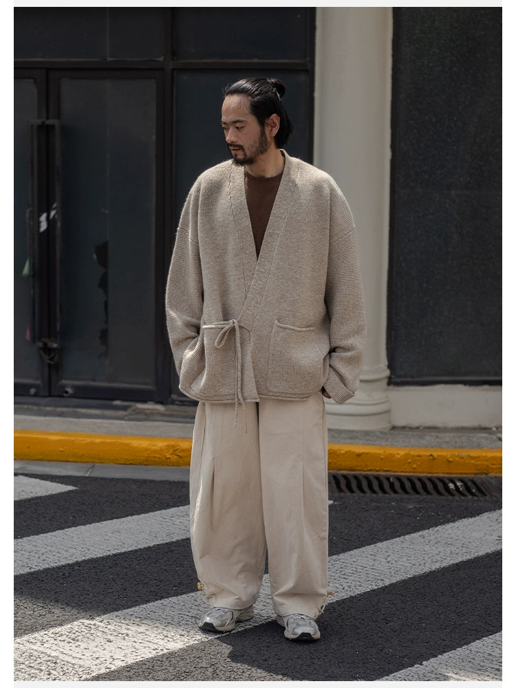 EMAIGICN MY1148 Gestrickter Kimono Cardigan - Größe M/L, Material Polyester/Viskose, Verschluss Ein-Knopf