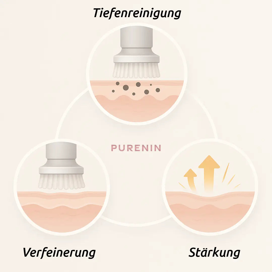 PURENIN Gesichtsbürste - 6in1 Set