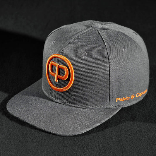 Snapback Cap - Anthracite & Orange