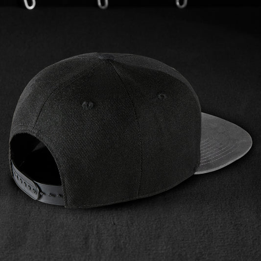 Snapback Cap - Black & Anthracite-Suede
