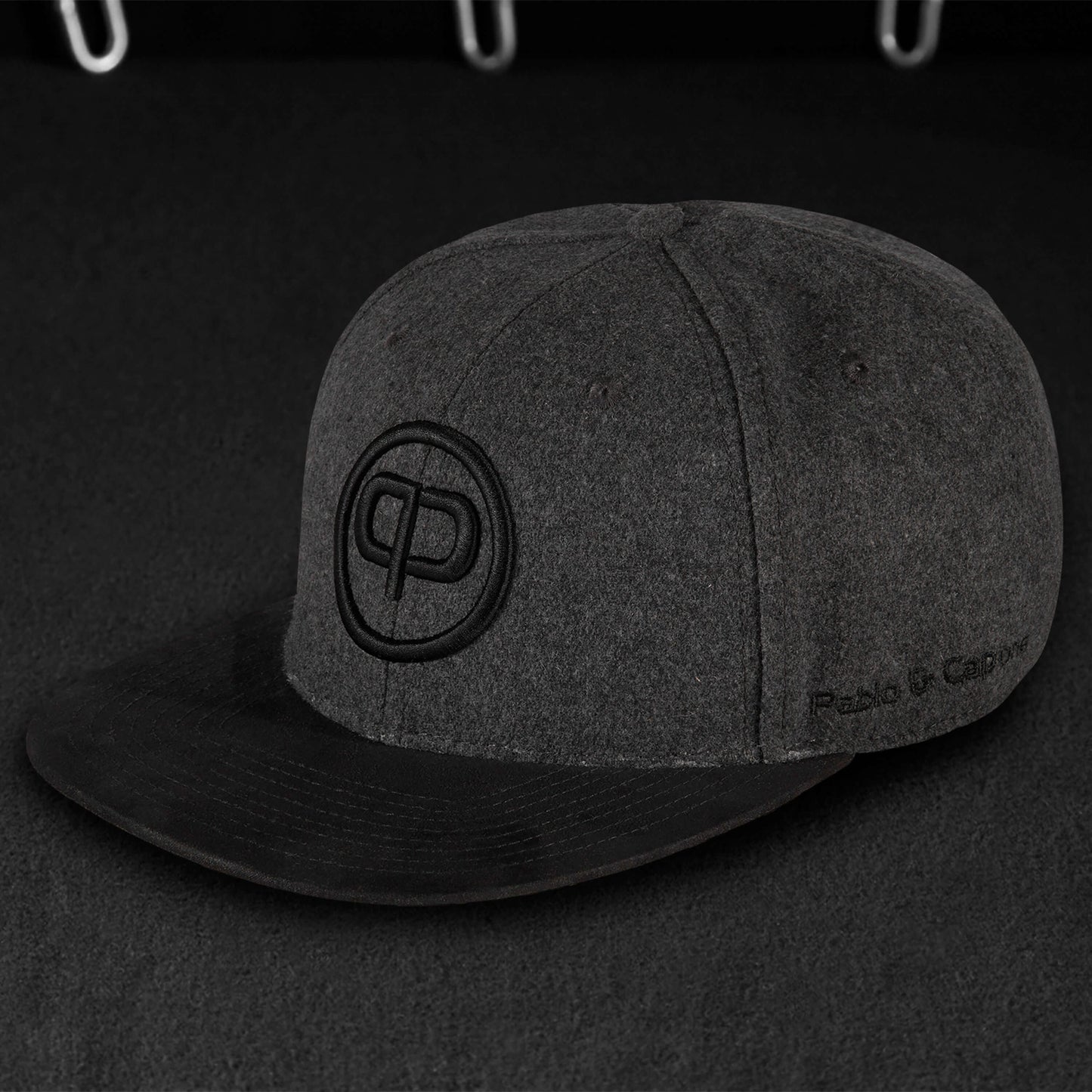 Snapback Cap - Stone & Black-Suede