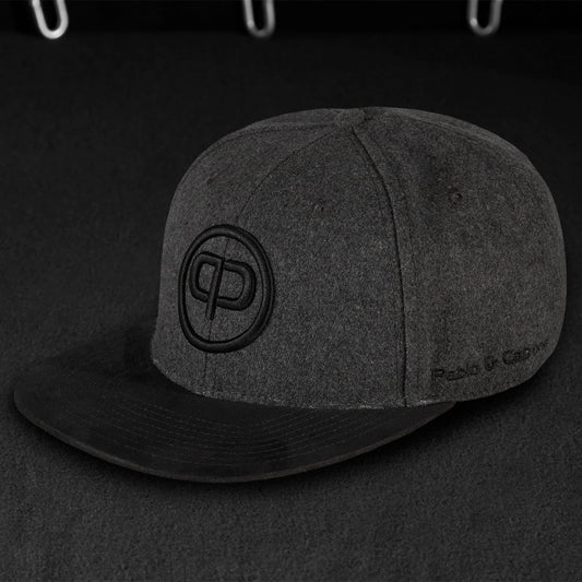 Snapback Cap - Stone & Black-Suede