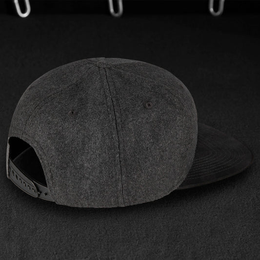 Snapback Cap - Stone & Black-Suede