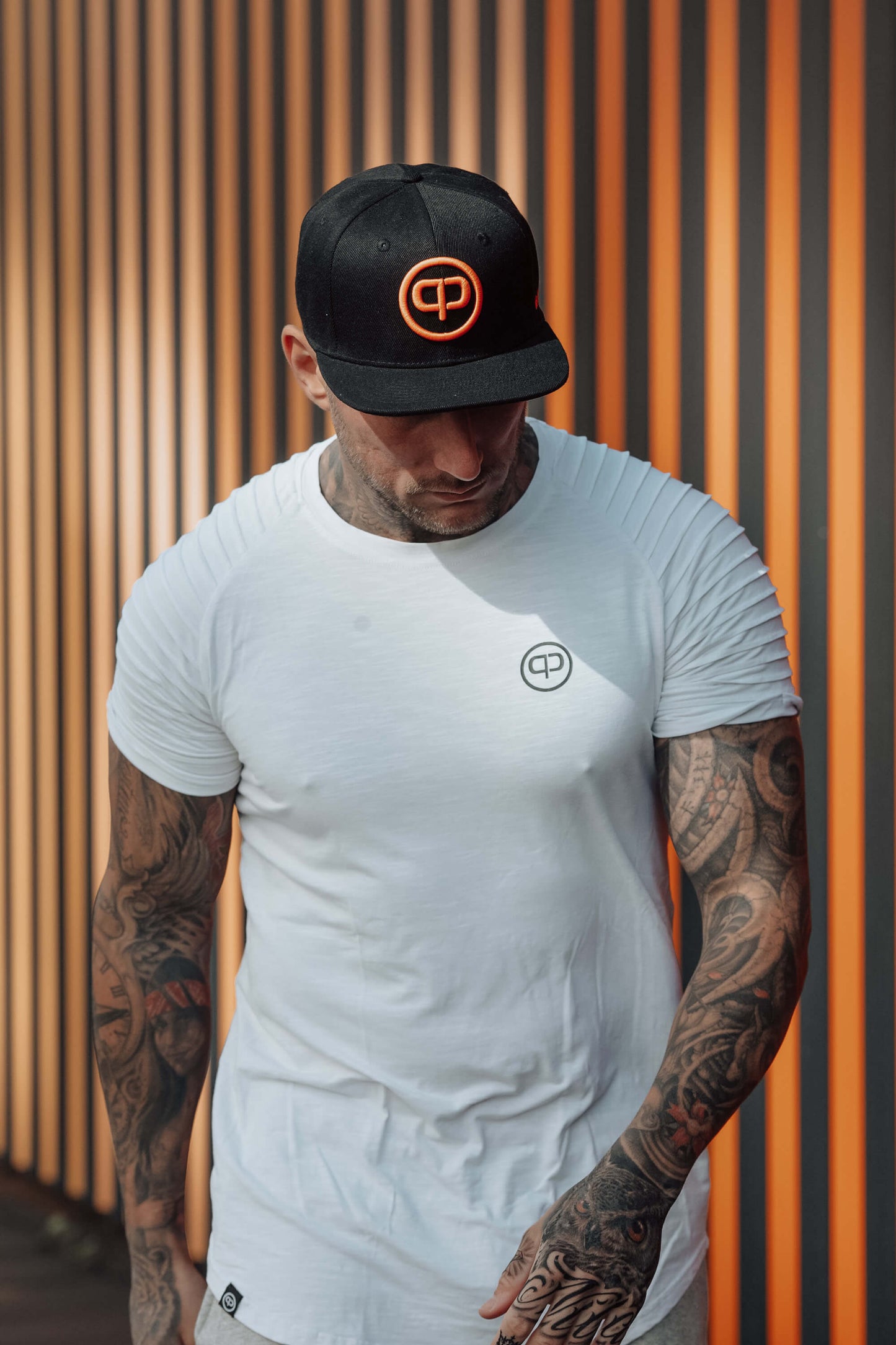 Snapback Cap - Black & Orange