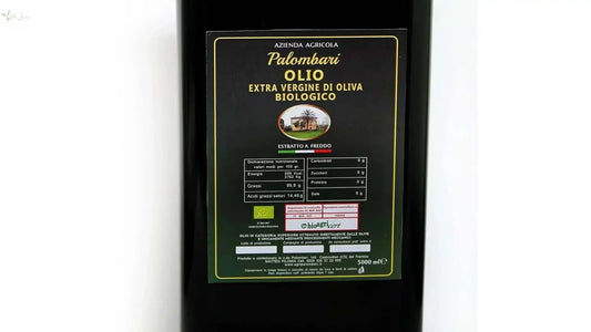 Ulei de măsline extravirgin premium organic Palombari - Calitate înaltă - Capacitate 0,5 l, Dimensiuni 6 x 23 cm