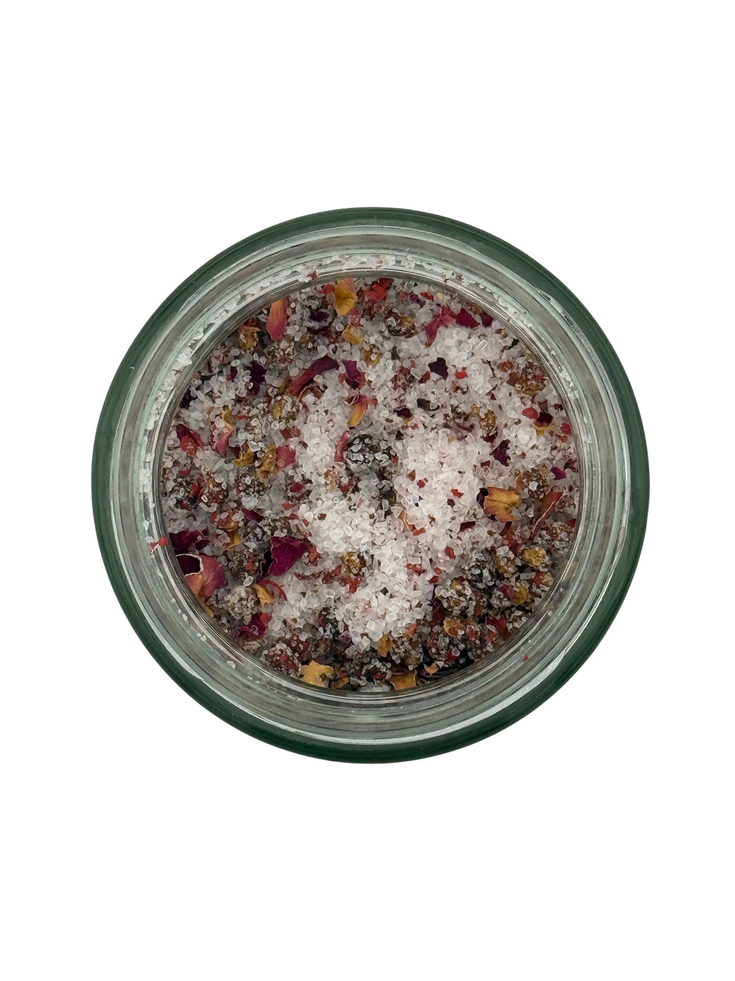 Piper și trandafir cu sare fină - Capacitate 100 g, Dimensiune 4 x 4 cm, Parfum de petale de trandafir