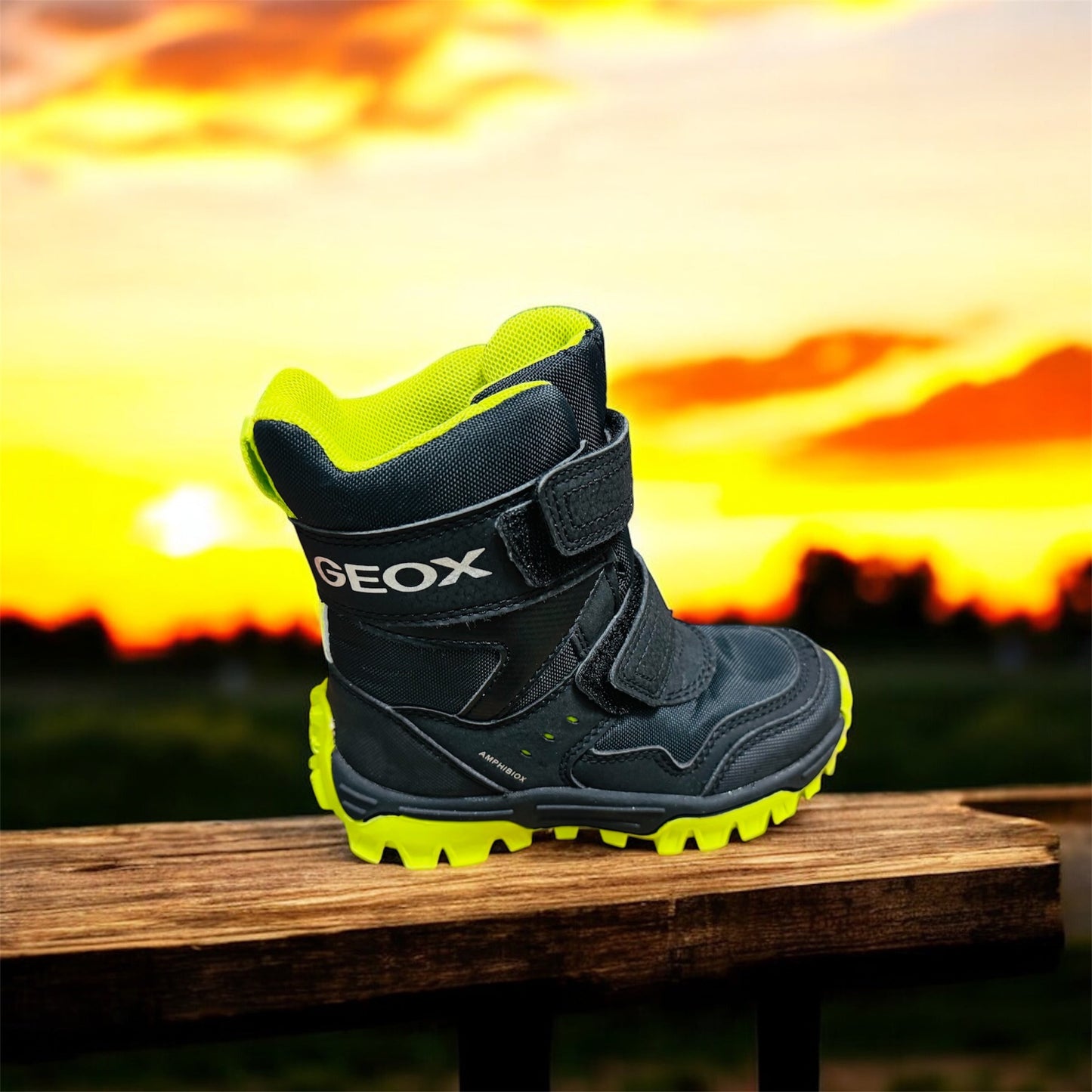 Geox HIMALAYA BB ABX C - NYL+DBK Ghete pentru copii negre