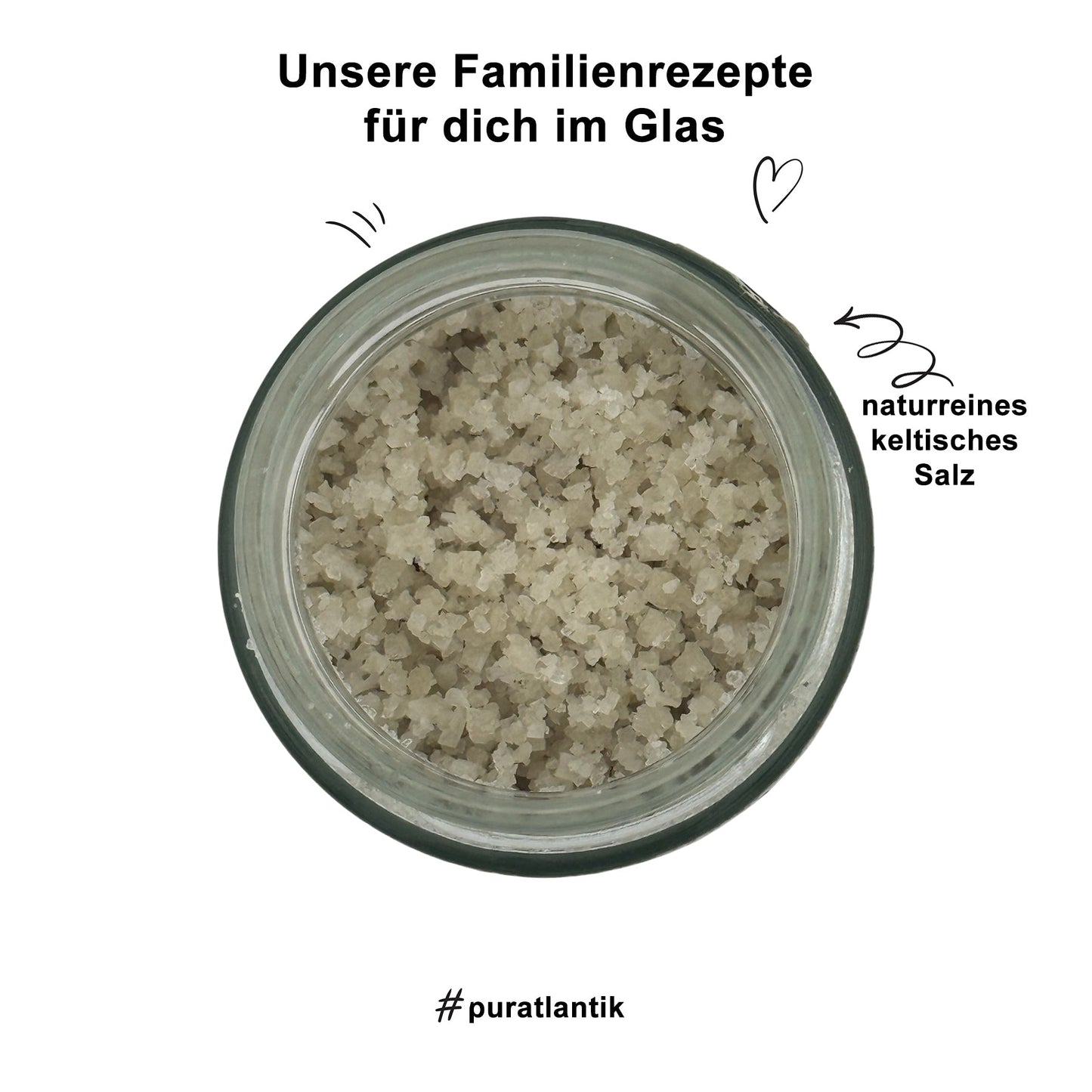 Pur Atlantik Keltisches Salz Naturbelassen - Kapazität 500 g Körnung Grob Herkunft Bretagne