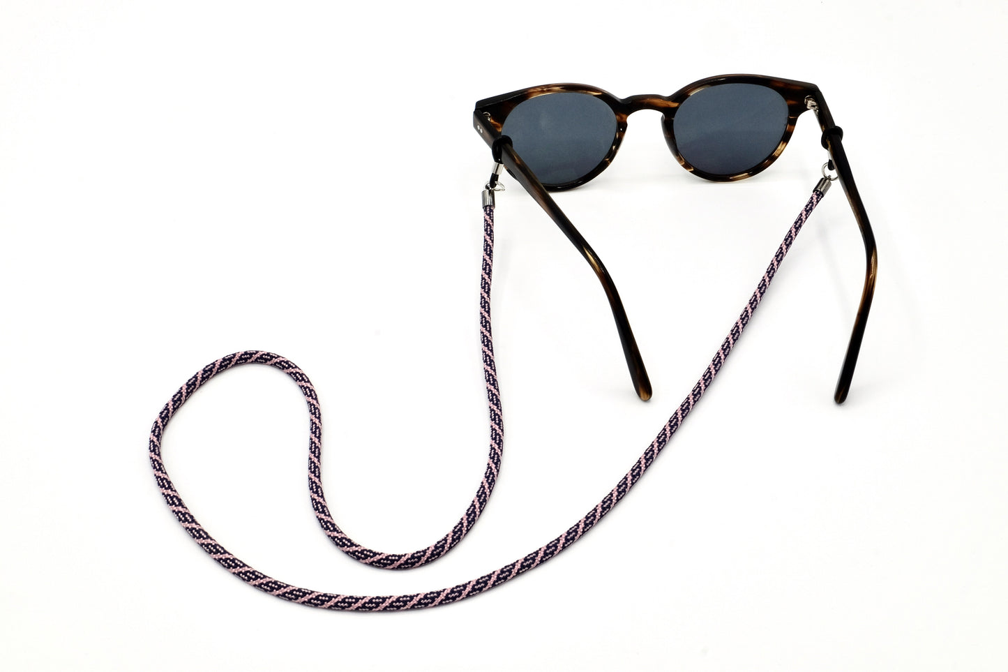 Brillenband 3,8mm Rosa Blau Gemustert