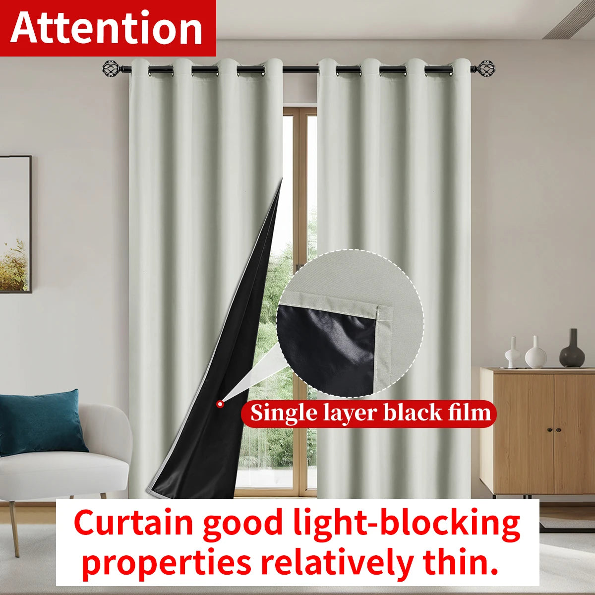 ZhejiangChoice Vorhang Einfarbig - Blackout 140x260