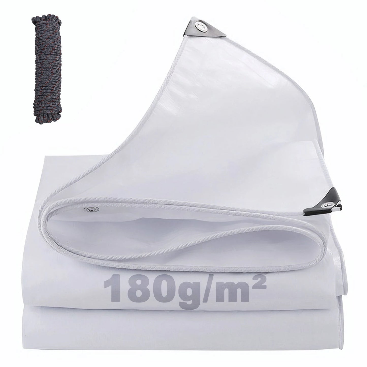 Tarpaulin Waterproof Fabric Tarpaulin 180 g/m² PE Tarpaulin UV Resistant Weatherproof for Garden Furniture Pool Wood Car Boat