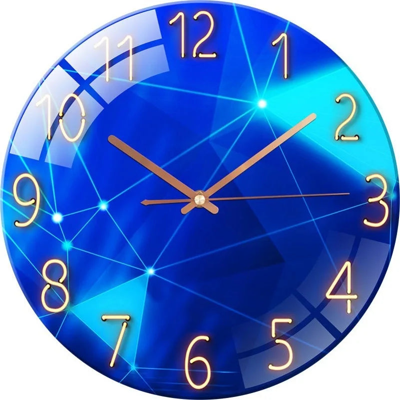 Creative European Style Clocks Living Room Free Perforated Wall Clock Household Silent Bedroom Quartz Clock Digital Wall Clock
