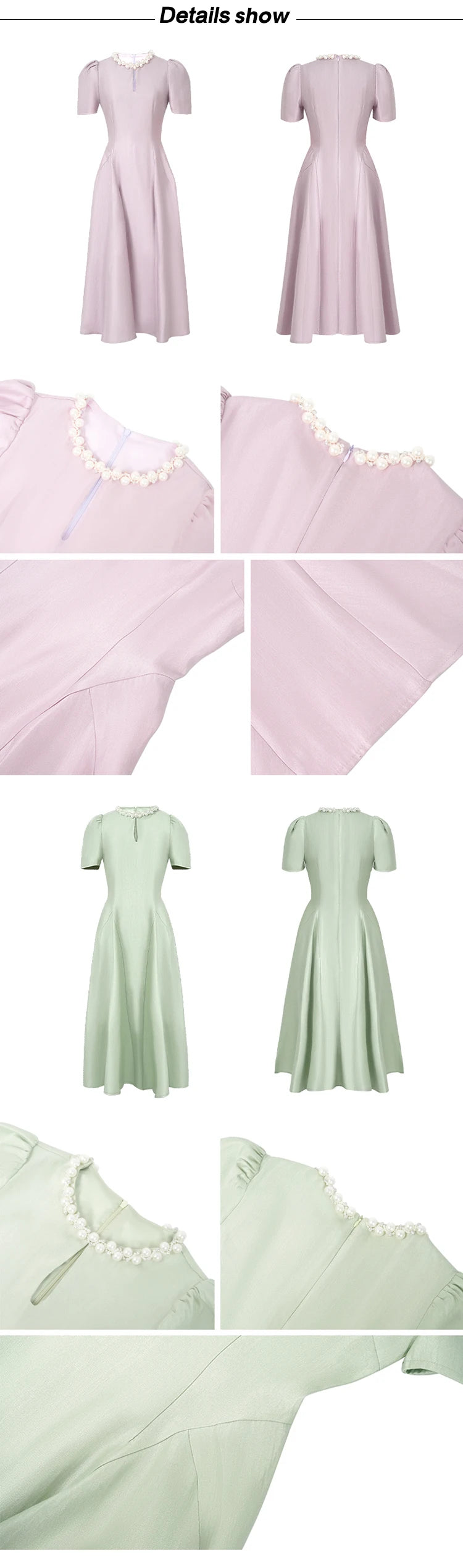 Elegant Host Evening Dress Women's French Vintage Sweet Pearl Hollow Folds Swing A-LINE Long Robe Party Catwalk Prom Vestidos