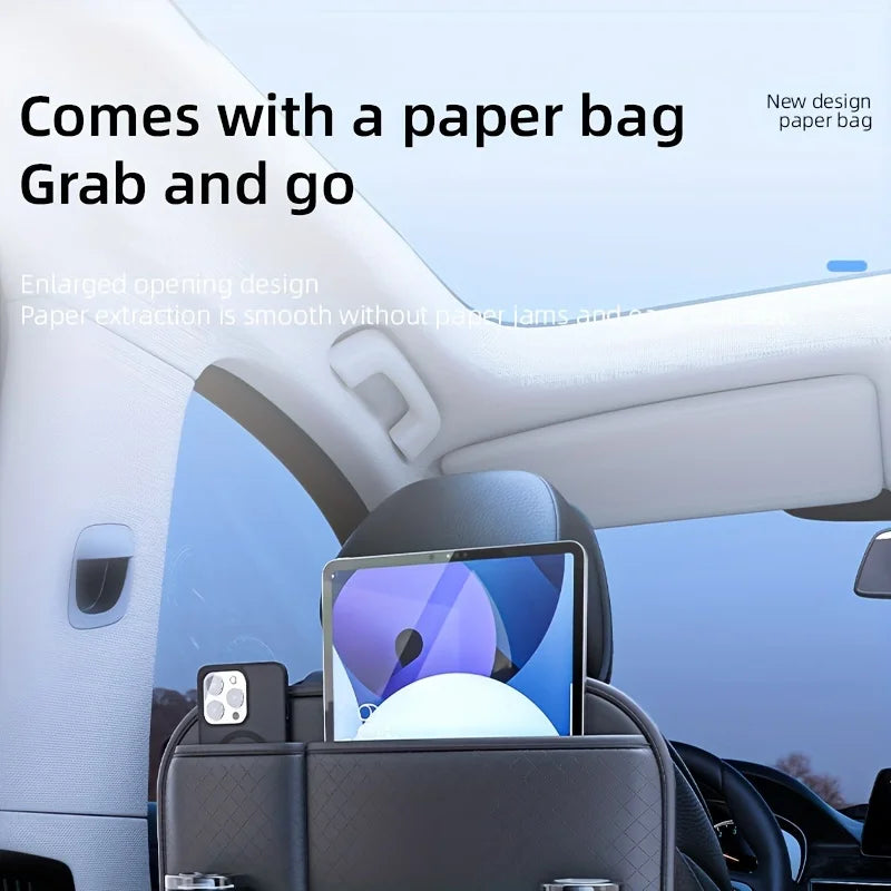 Auto Sitz Rücken Aufbewahrung Tasche 2025 - Hängende Tasche Multifunktional - Car Seat Tissue Box Organizer Interieur Dekoration