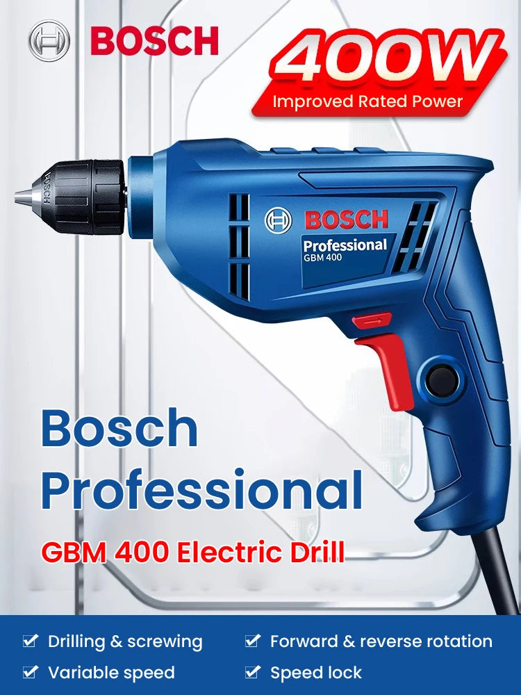 Bosch GBM 400 Bohrmaschine 400W - Elektrische Schlagbohrmaschine für Holz & Metall