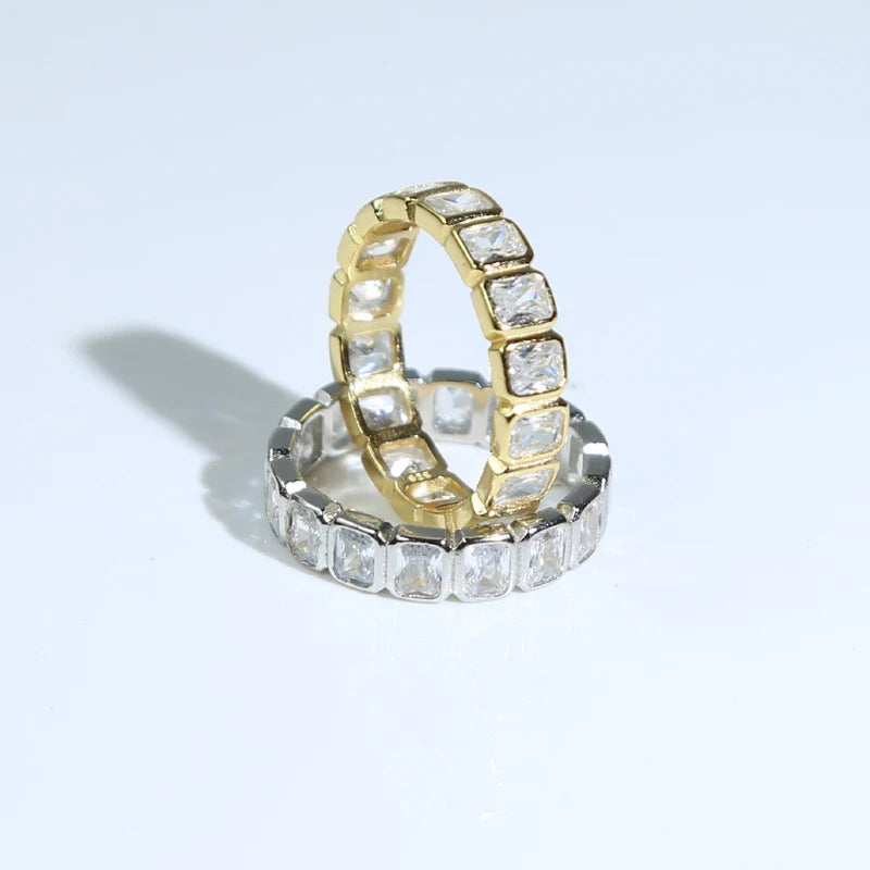 GIRLMIDNIGHT Geometrischer Ring 925 Silber - Zirkonia 57