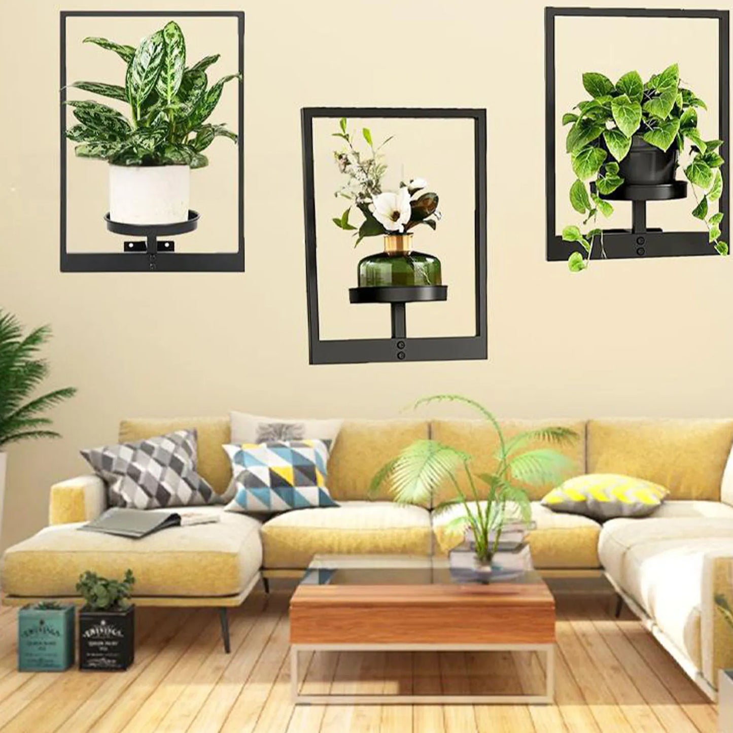 GreenFrame Bilderrahmen-Wandpflanzenhalter Kunststoff Montage InnenAußen