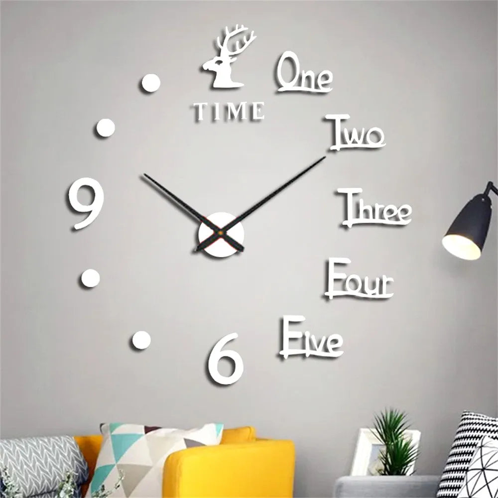 Luminous Wall Clock Large Watch Horloge Murale 3d Diy Acrylic Mirror Stickers Quartz Duvar Saat Klock Modern Mute Alarm Clock