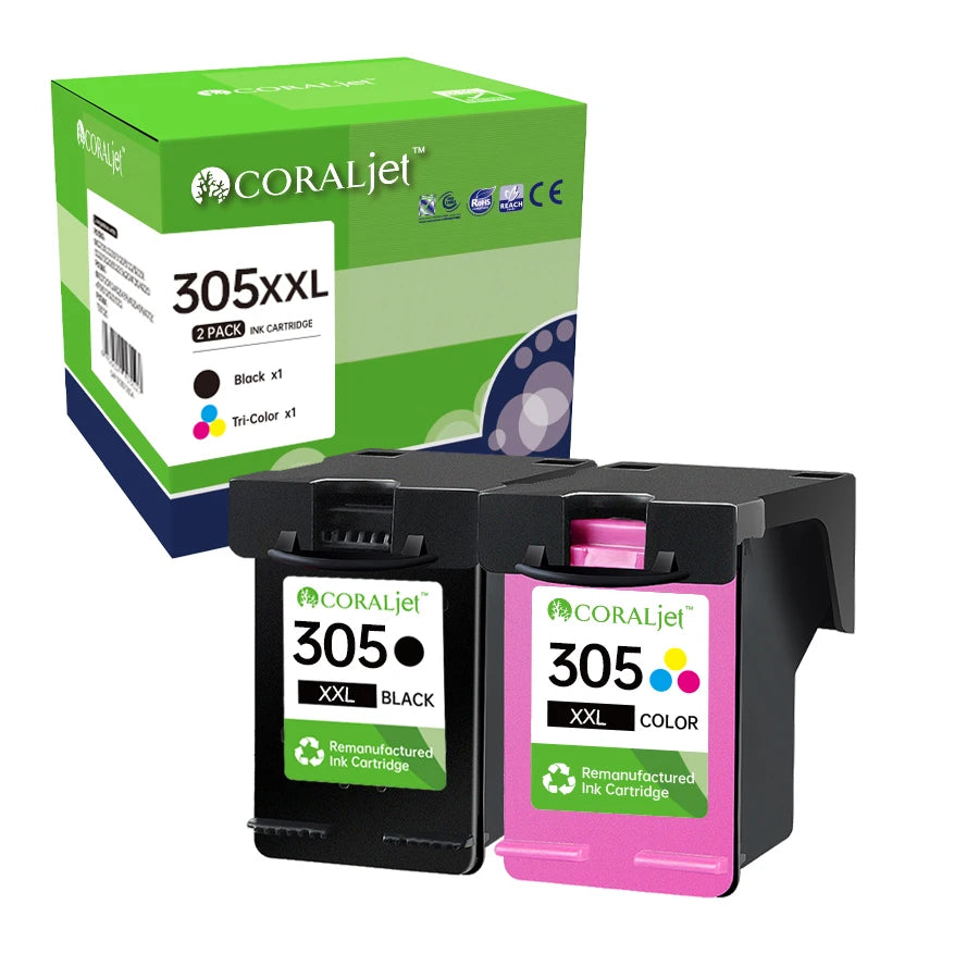 Coraljet 305XL Kompatibel Schwarz - XL Kapazität Für HP