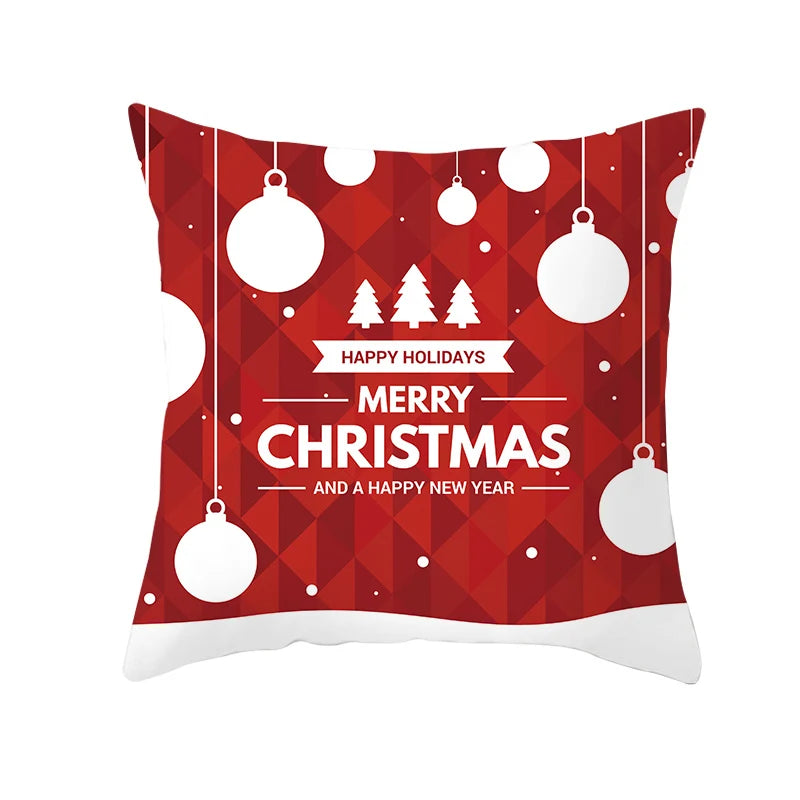 Christmas Pillow Case Christmas Santa Claus Elk Pillow Case Cover Merry Christmas Decorative Pillowcases Party Pillow Case