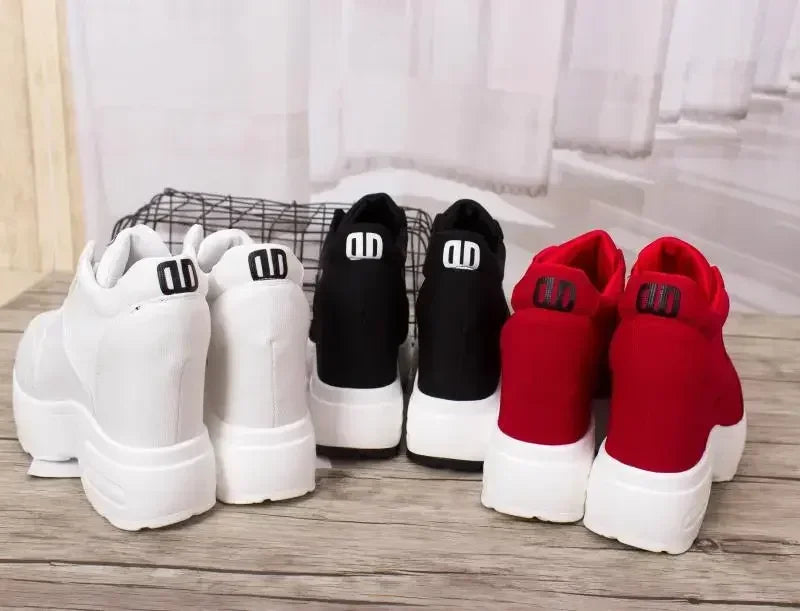 Pantofi sport cu platformă WGZNYN 187, respirabili - toc de 10 cm, plasă