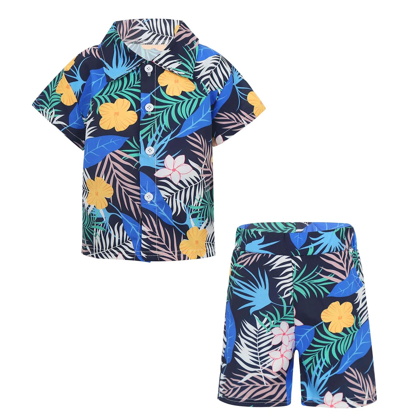 Jungen-Sommer-Set 2025: Hawaii-Hemd & Shorts - Premium Vacation Collection