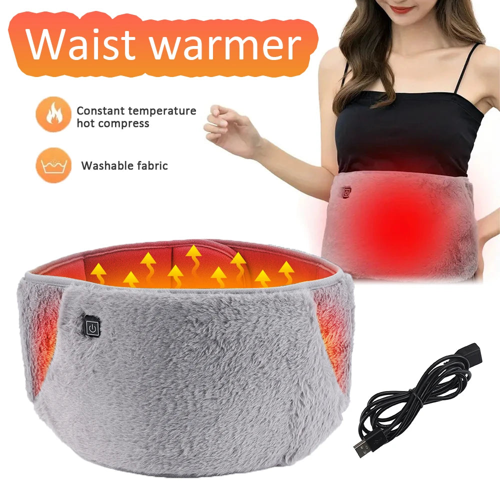 Electric Heating Abdomen Belt Menstrual Warm Palace Charging Warmer Cold Protection Adjustable Waist Treatment Protective Gear