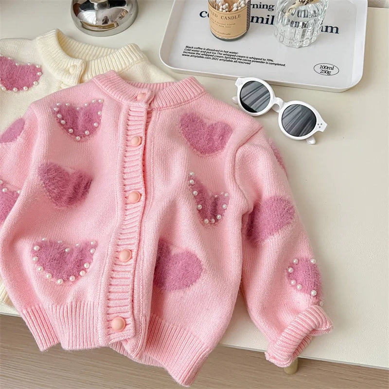 CN Zhejiang 2905 Korean Style Strickjacke Mit Schleife - Größe 3-6 Jahre, Polyester, Reguläre Länge