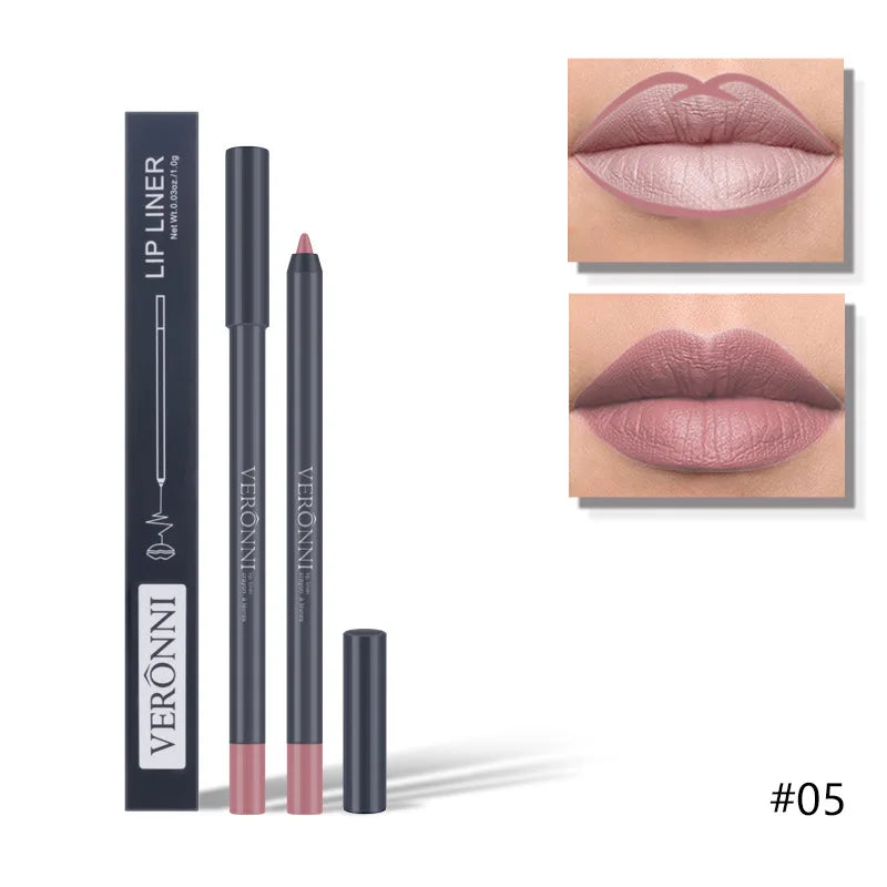 Lippenstift 2025: BIRAN 13 Color Matte Brown Lip Liner Waterproof Long Lasting - Moisturizing Sexy Lip Pencil Women Natural Lipstick Makeup Lip Cosmetics Collection