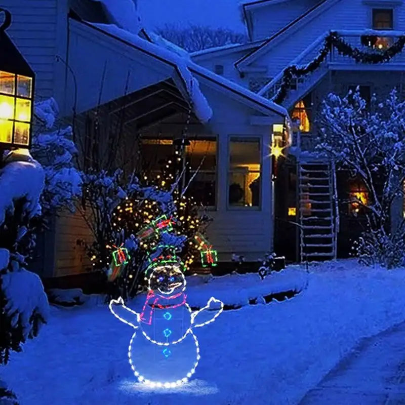 1-3PCS Christmas Glowing Snowman Decoration for Window Display Holiday Scene Decor Festive Ornament Craft Home Décor