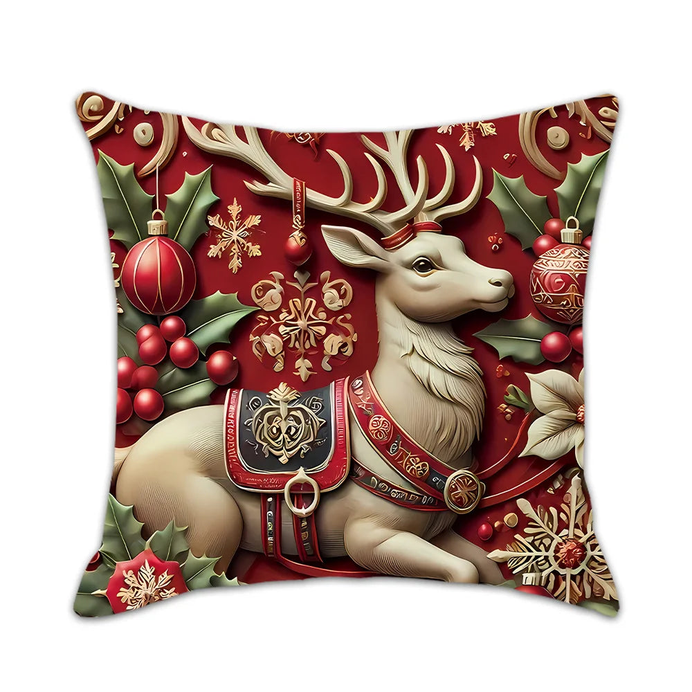 1pcs Christmas Pillow Cover Xmas Party Decoration 2025 Xmas Holiday Santa Claus Pillow Cover Navidad Natal New Year Gift 2026﻿﻿﻿