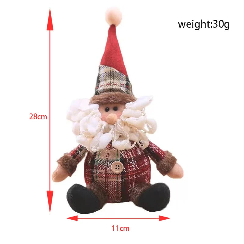 G6D1N9 Weihnachtsmann Puppe - Größe 25 cm, Material Stoff